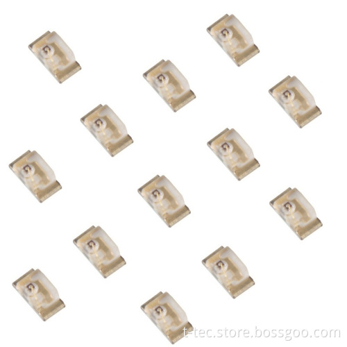 PLCC2 Package Sizes 0201 to 0805 Pure Green Surface Mount LEDs 500nm-550nm